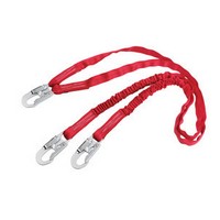 DBI/SALA 1340240 DBI/SALA 6' Twin-Leg PRO-STOP Stretch Shock Absorbing Lanyard With Self Locking Snap Hooks On All Three Ends